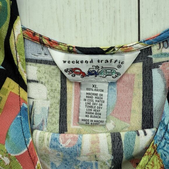 VTG Weekend Traffic Dress Womens XL Sleeveless Pullover  Vacation Alcohol Drinks - Picture 4 of 9